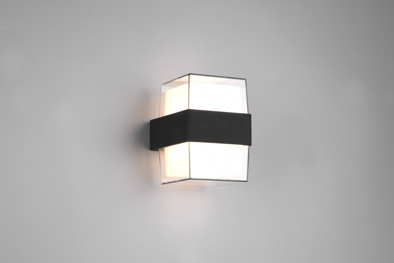 Aplica de perete patrata pentru exterior Molina, RL, 9.6x13.2 cm, 4.6W, 1x SMD, aluminiu, antracit/transparent - imagine 4